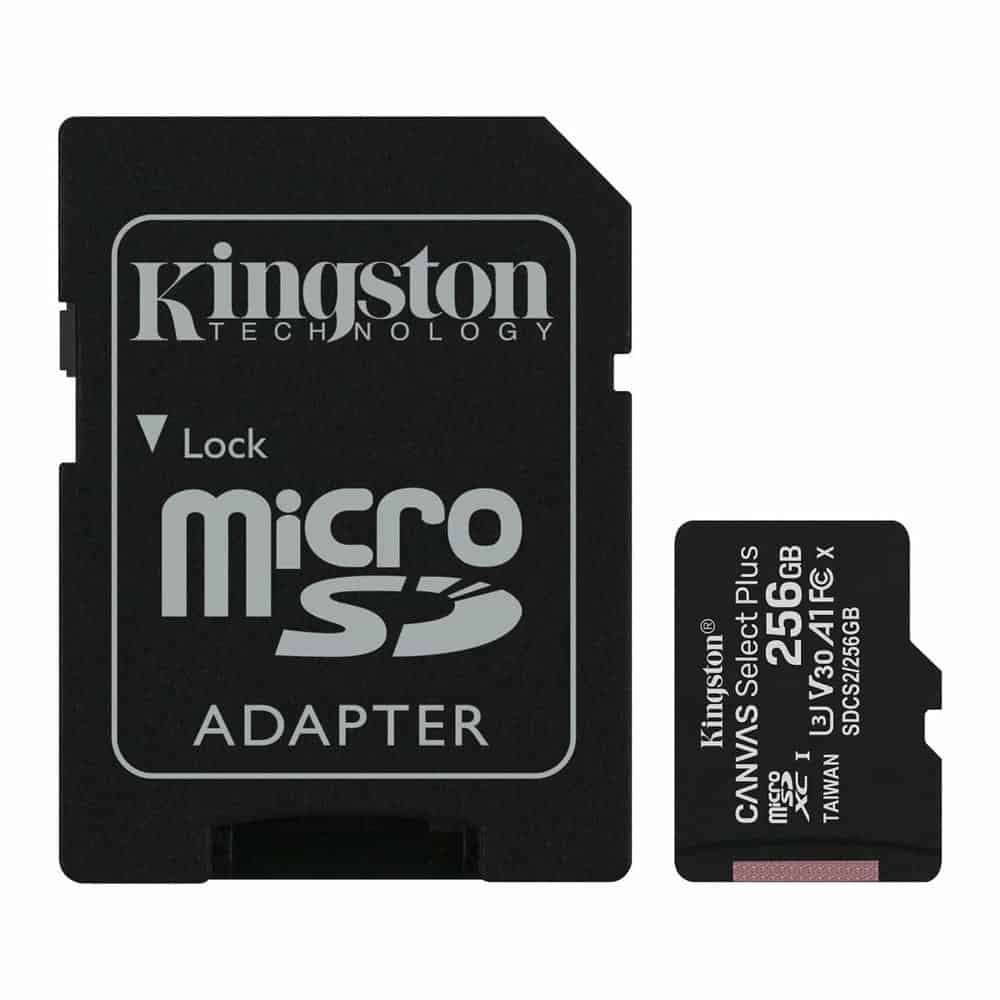 (image for) Kingston Canvas Select Plus 256GB UHS-I Micro SD Memory Card + SD Adapter